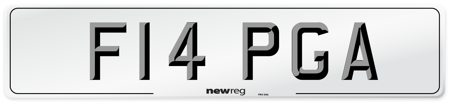 F14 PGA Number Plate from New Reg